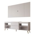Ver imagem 3 de Rack com Painel para TV até 60 Polegadas Veneza 1 Porta 2 Prateleiras Branco - Panorama Móveis