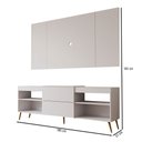 Ver imagem 4 de Rack com Painel para TV até 60 Polegadas Veneza 1 Porta 2 Prateleiras Branco - Panorama Móveis