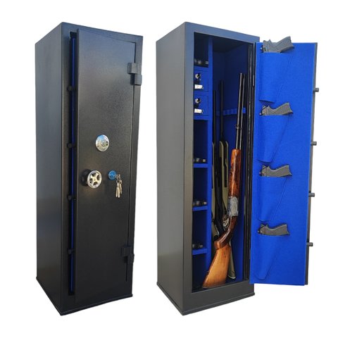 Cofre de 130x38x36 para 14 Armas (05) Longas e (09) Curtas Cr Cac Eb