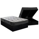 Ver imagem 1 de Conjunto Box Baú Queen: Colchão Espuma Paropas D45 Pasquale Wave Black + Base Crc Suede Black (