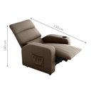 Ver imagem 2 de Poltrona Reclinável Artemis para Sala Veludo Conforto Cappuccino Apoio para Braços Matrix