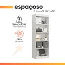 Ver imagem 5 de Estante Livreiro Multiuso 4 Prateleiras 1,71m Office Branco J&a