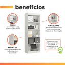 Ver imagem 4 de Estante Livreiro Multiuso 4 Prateleiras 1,71m Office Branco J&a