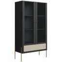 Ver imagem 1 de Cristaleira 2 Pt Vidro 1 Gvt Pes Metal 28963 Nero Artesano