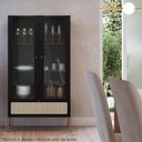 Ver imagem 7 de Cristaleira 2 Pt Vidro 1 Gvt Pes Metal 28963 Nero Artesano