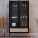 Ver imagem 2 de Cristaleira 2 Pt Vidro 1 Gvt Pes Metal 28963 Nero Artesano