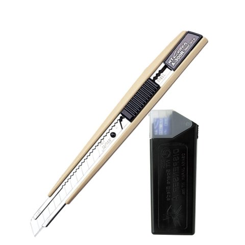 Kit Estilete Japonês a-300RP Mais 10 Lâminas de Reposição Ba-160E Nt Cutter