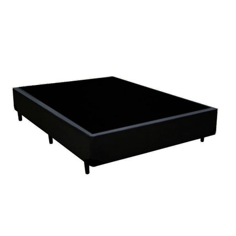 Cama Box Viúva Suede King Design Preto 128x188x40