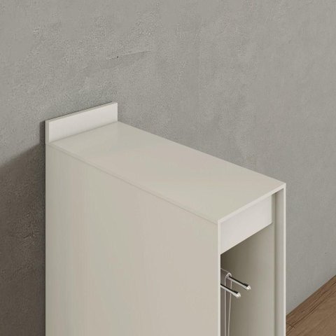 Tampo para Balcão Fineze sem Porta MDF 20cm Areia Hp Móveis Henn