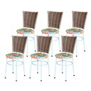 Ver imagem 1 de 6 Cadeiras para Mesa Branca Hawai Avelã Assento Floral:happy Hour