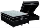Ver imagem 4 de Cama Box Com Baú Preto Queen Blindado + Colchão De Molas Ensacadas - Ortobom - Elegant SuperPocket 1