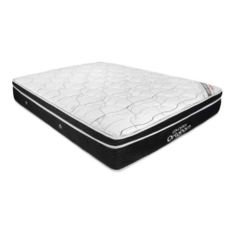 Cama Box Com Baú Preto Queen Blindado + Colchão De Molas Ensacadas - Ortobom - Elegant SuperPocket 1