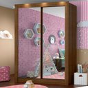 Ver imagem 1 de Guarda-roupa Infantil Madesa Enzo 2 Portas de Correr de Espelho