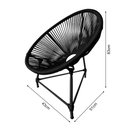 Ver imagem 5 de Cadeira Acapulco Corda Náutica Base em Alumínio Preto/preto