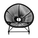 Ver imagem 1 de Cadeira Acapulco Corda Náutica Base em Alumínio Preto/preto