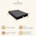 Ver imagem 4 de Colchão Casal 138x188x20 Molas Ensacadas D28 Euro Pillow Montreal Preto Sofá Casa