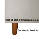 Ver imagem 4 de Calçadeira Recamier Baú Casal King 195cm Diana Suede Bege - DS Estofados