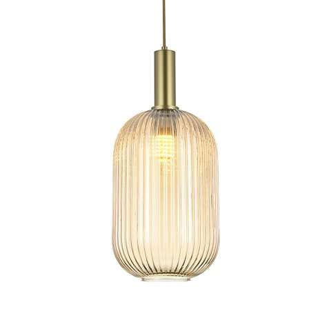 Lustre Pendente Nordecor Canne Vis 2914 Ouro Champagne E27 Bivolt