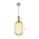 Ver imagem 4 de Lustre Pendente Nordecor Canne Vis 2914 Ouro Champagne E27 Bivolt