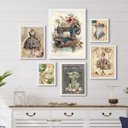 Ver imagem 1 de Kit Composição 6 Quadros Atelier Costura:madeira Preta