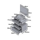 Ver imagem 3 de Conjunto Safira 60 gabinete para banheiro com cuba e espelheira