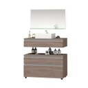 Ver imagem 2 de Conjunto Safira 60 gabinete para banheiro com cuba e espelheira