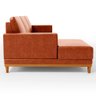 Sofá 3 Lugares 200cm Living com Chaise Esquerdo Sala de Estar Kayrós D05 Sintético Camel - Mpozenato - 5