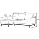 Ver imagem 3 de Sofá 3 Lugares 200cm Living com Chaise Esquerdo Sala de Estar Kayrós D05 Sintético Camel - Mpozenato