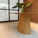 Ver imagem 3 de Mesa de Jantar Cone Oval 130x90 Cm Tampo Freijó Base Freijó Personal Moveis Design Marrom