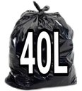 Ver imagem 1 de Saco De Lixo 40 Litros Preto 100 Unid Resistente Fabricante