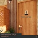 Ver imagem 7 de Placa de Banheiro Placas para Banheiro Feminino Masculino:preto - Masculino 15x20