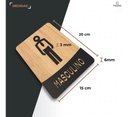 Ver imagem 2 de Placa de Banheiro Placas para Banheiro Feminino Masculino:preto - Masculino 15x20