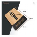 Ver imagem 2 de Placa de Banheiro Placas para Banheiro Feminino Masculino:preto - Masculino 15x20