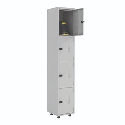 Armário Roupeiro Aço 4 Portas Ea701 Cinza - 1