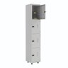 Armário Roupeiro Aço 4 Portas Ea701 Cinza - 1