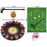 Jogo Roleta Drink Game Cassino C/ Tapete Fichas e Rodinho 16 Copos de Shot em Vidro - 2