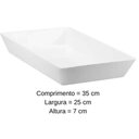 Ver imagem 5 de 3 Travessas Retangular Branca 4l Profissional Servir Buffet Melamina Saladas Massas