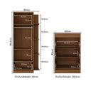 Ver imagem 7 de Guarda-roupas 2 Portas 1 Gaveta com Cômoda 3 Gavetas Infantil Doce de Leite Multimóveis Mp4243