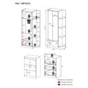 Ver imagem 4 de Guarda-roupas 2 Portas 1 Gaveta com Cômoda 3 Gavetas Infantil Doce de Leite Multimóveis Mp4243