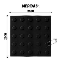 16 Pçs Piso Tátil Pvc Anlik Solucoes Alerta Direcional Preto:alerta - 2