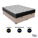 Ver imagem 3 de Cama Box Baú Bipartido Queen Bege e Colchão Iso 100 D33 Ortobom