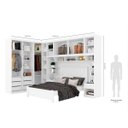 Ver imagem 3 de Guarda-Roupa Casal 10 Portas 8 Gavetas com Cama Bella Espresso Móveis