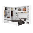 Ver imagem 2 de Guarda-Roupa Casal 10 Portas 8 Gavetas com Cama Bella Espresso Móveis