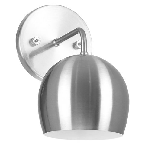 Arandela Aluminio Bola Escovado 23x25cm