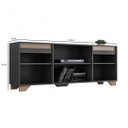 Ver imagem 3 de Rack para TV até 42 Polegadas 135cm 2 Portas 3 Prateleiras Benevello Cinza
