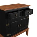 Ver imagem 4 de Balcão de Madeira Maciça 2 Portas e 2 Gavetas - Cor: Preto