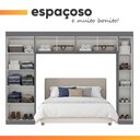 Ver imagem 3 de Guarda Roupa Modulado Casal Madrid 9 Portas de Bater sem Gavetas MDP Cinza Maxel Móveis