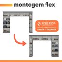 Ver imagem 6 de Guarda Roupa Modulado Casal Madrid 9 Portas de Bater sem Gavetas MDP Cinza Maxel Móveis