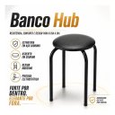 Ver imagem 5 de Kit 2 Bancos de Aço Estofado Cozinha Bar Industria Baixo