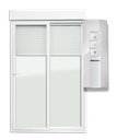Ver imagem 1 de Porta Correr Integrada PVC 2F.230x150 Vliso Temp.c/Cre.Motor Contr Remoto Brimak